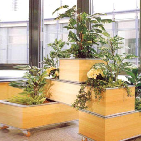 Blumenmöbel mit wasserdichter PE-Folie, Metallrahmen unten und oben