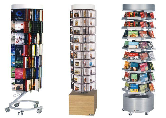 Drehsäulen für CDs, Einzelsäule für Taschenbücher